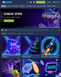 1xCasino Screenshot