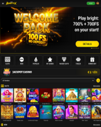 AdmiralX Casino Screenshot