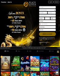 Black Lotus Casino Screenshot