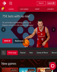 Fenikss Casino Screenshot