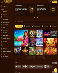 Gibson Casino Screenshot