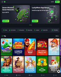 Lucky Wave Casino Screenshot