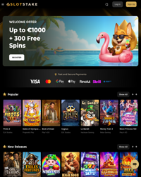 SlotStake Casino Screenshot