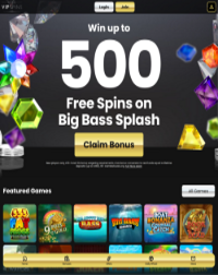 VIP Spins Casino Screenshot