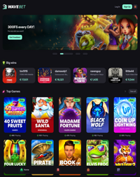 WaveBet Casino Screenshot