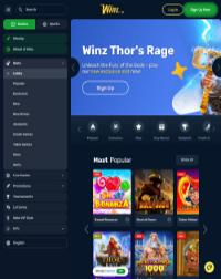 Winz Casino Screenshot